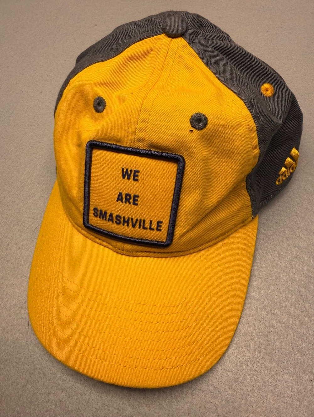 Nashville Predators Adidas Baseball Cap Unisex Yellow Gray